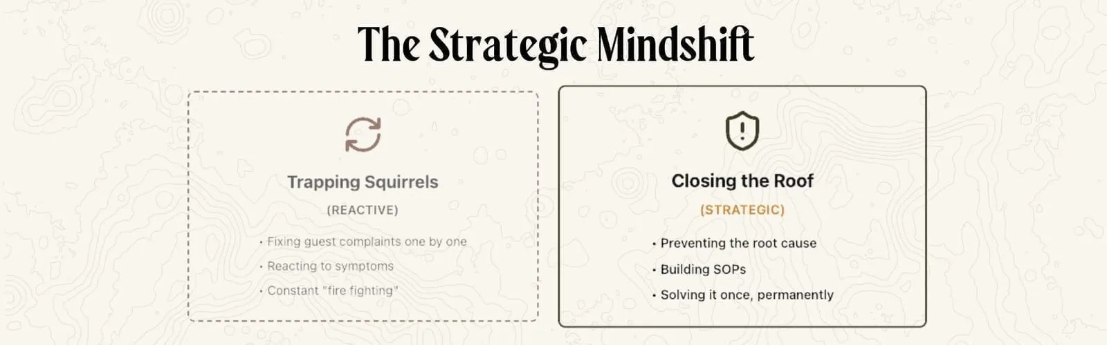 The squirrel problem: stop treating symptoms and start fixing root causes in your rental business