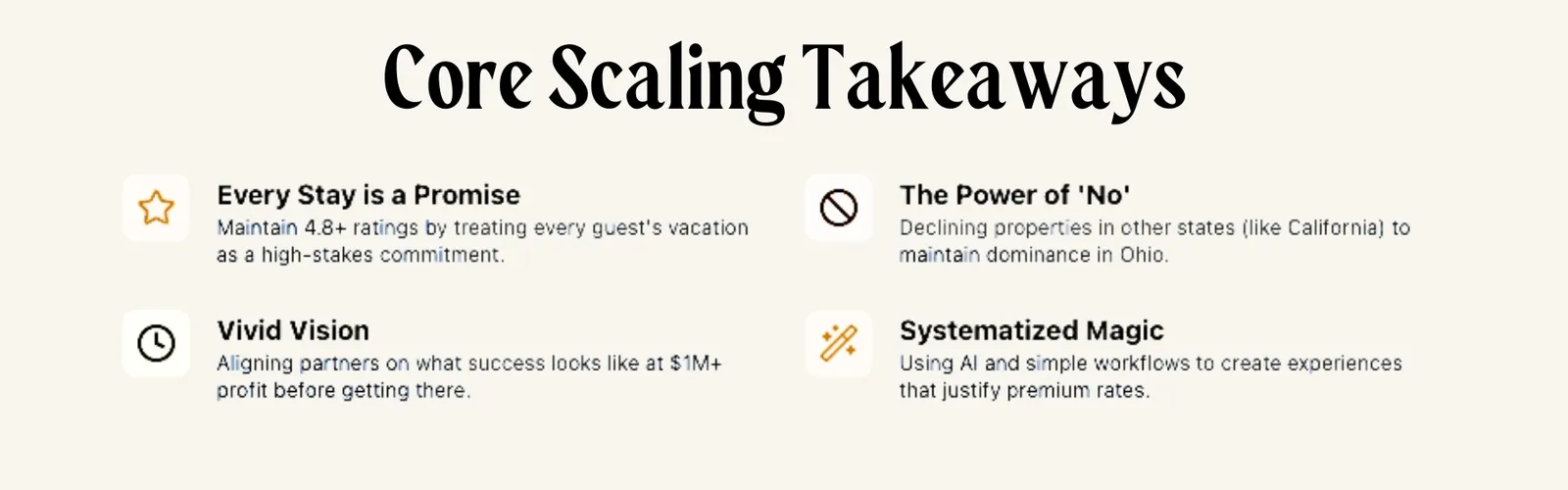 The 4 Core Scaling Takeaways
