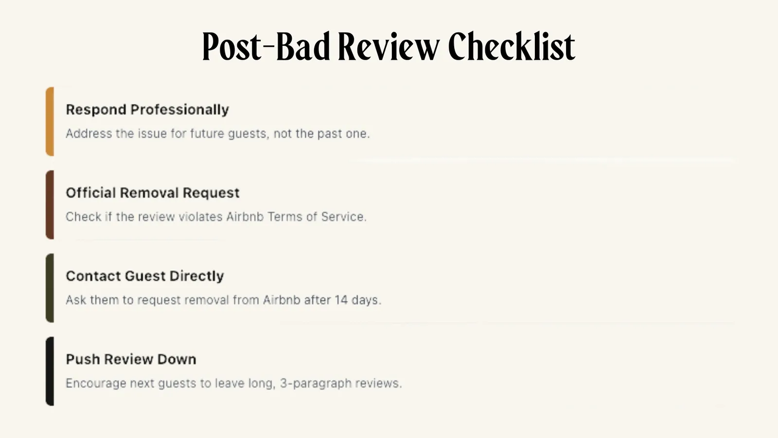 What to do after getting a bad review - Checklist