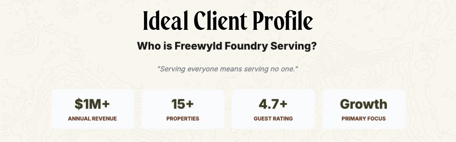 Ideal Client Profile: Who is Freewyld Foundry serving?