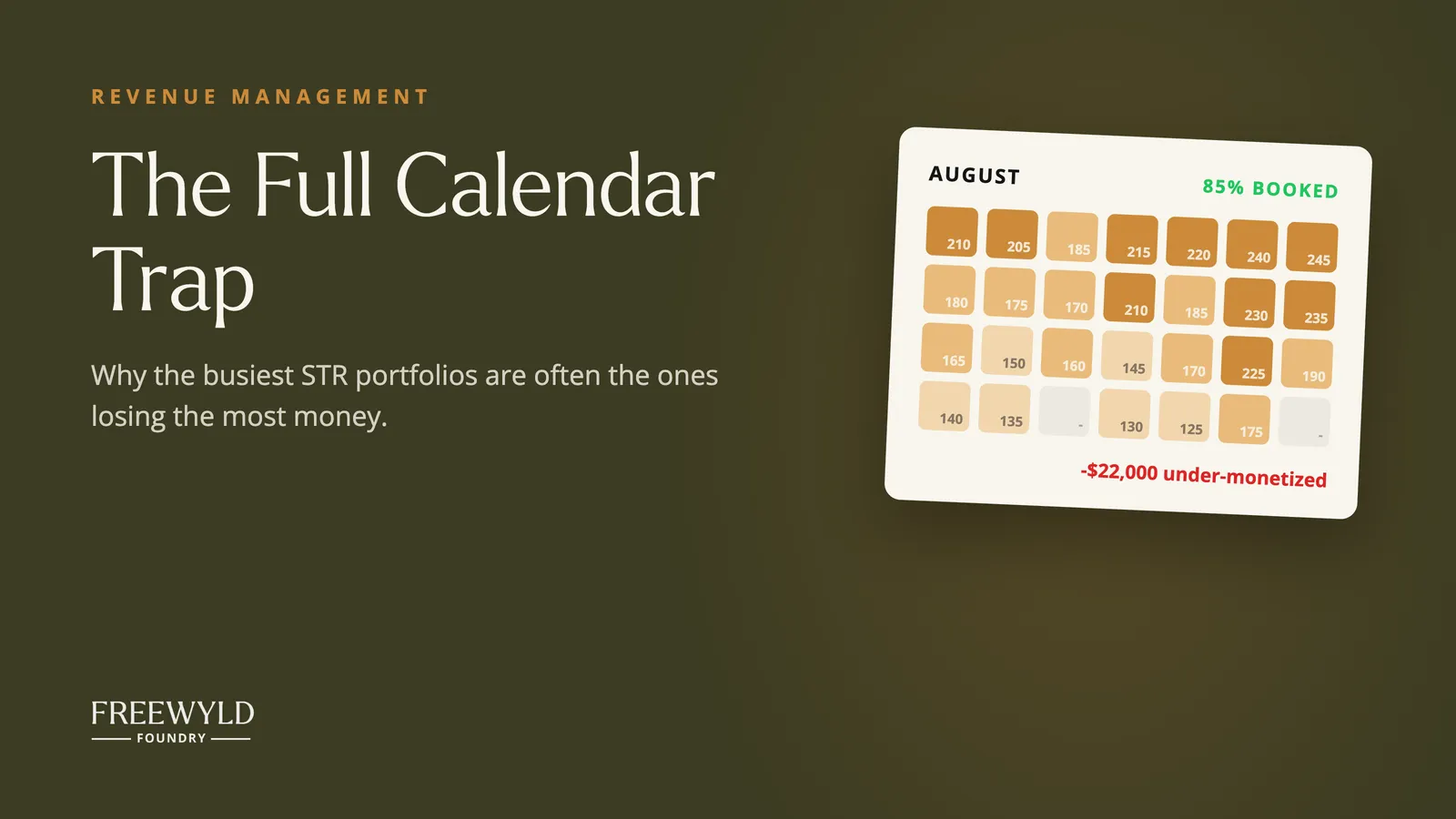 The Full Calendar Trap: Why the Busiest STR Portfolios Are Often the Ones Losing the Most Money